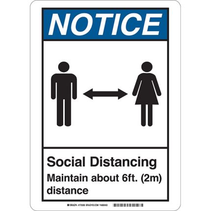 Social Distancing Maintain Signs