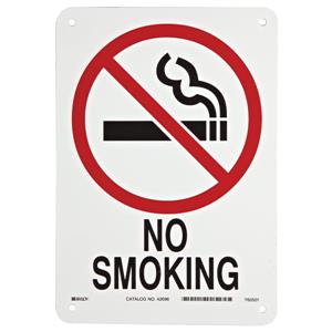 No Smoking Aluminum Sign